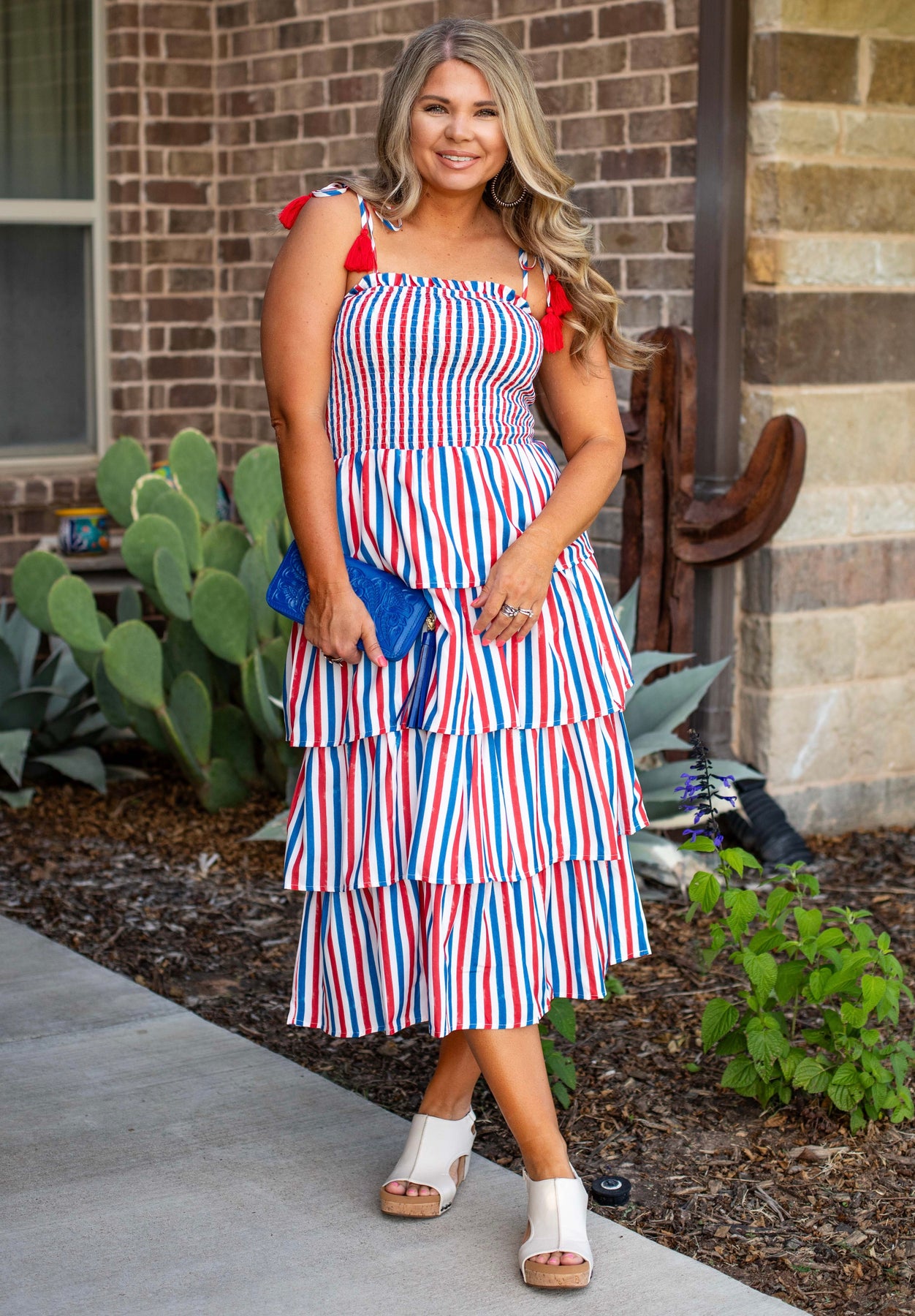 Red, White, and Blue Tiered Dress – Tribe West Boutique Red, White, and Blue Tiered Dress – Tribe West Boutique
